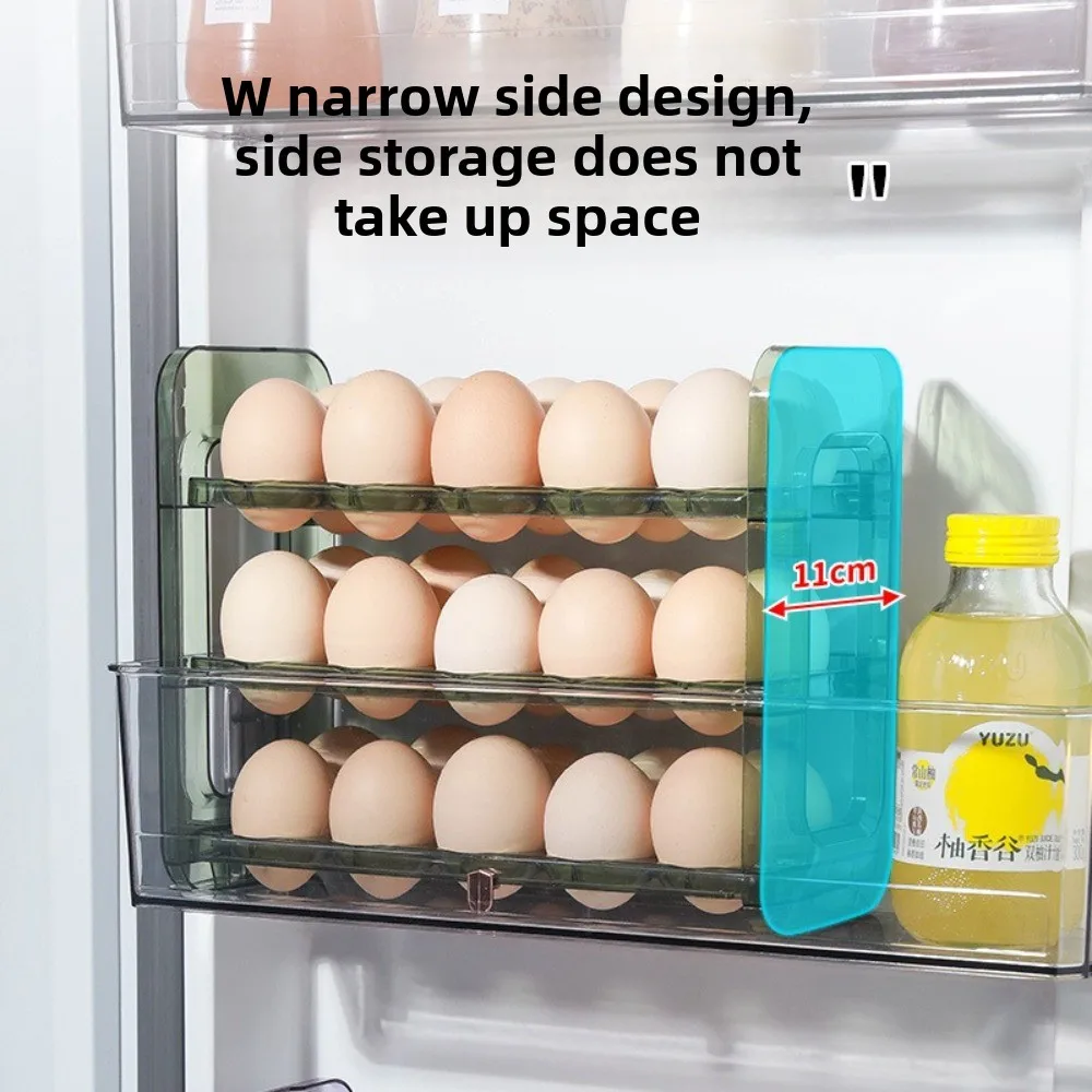 Household Egg Storage Box Portable Multi-Layer Egg Rack Holder Large Capacity Convenient Egg Tray Organizer Kitchen Dedicated