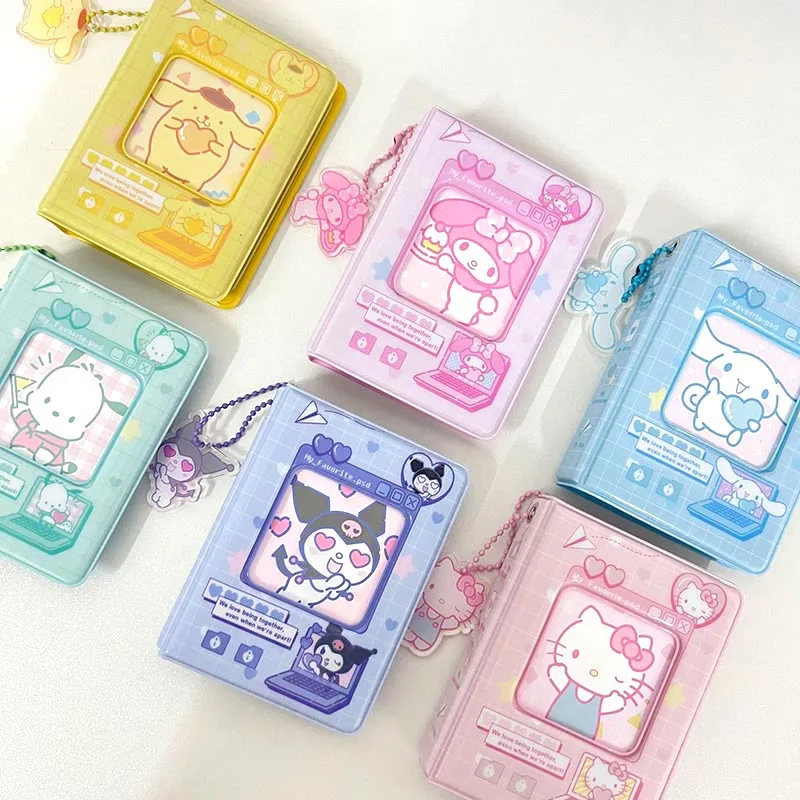 

6pcs/lot Sanrio Melody Pochacco Pendant Card Holder Kawaii Kuromi Bank Card ID Bus Photo Card Holders Stationery gift