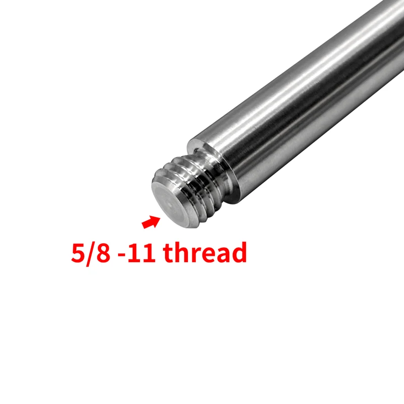 Adattatore prisma da 2 pezzi, altezza 124 mm da filettatura 5/8 a palo tipo M16, sezione di estensione per accessori di rilevamento in acciaio inossidabile