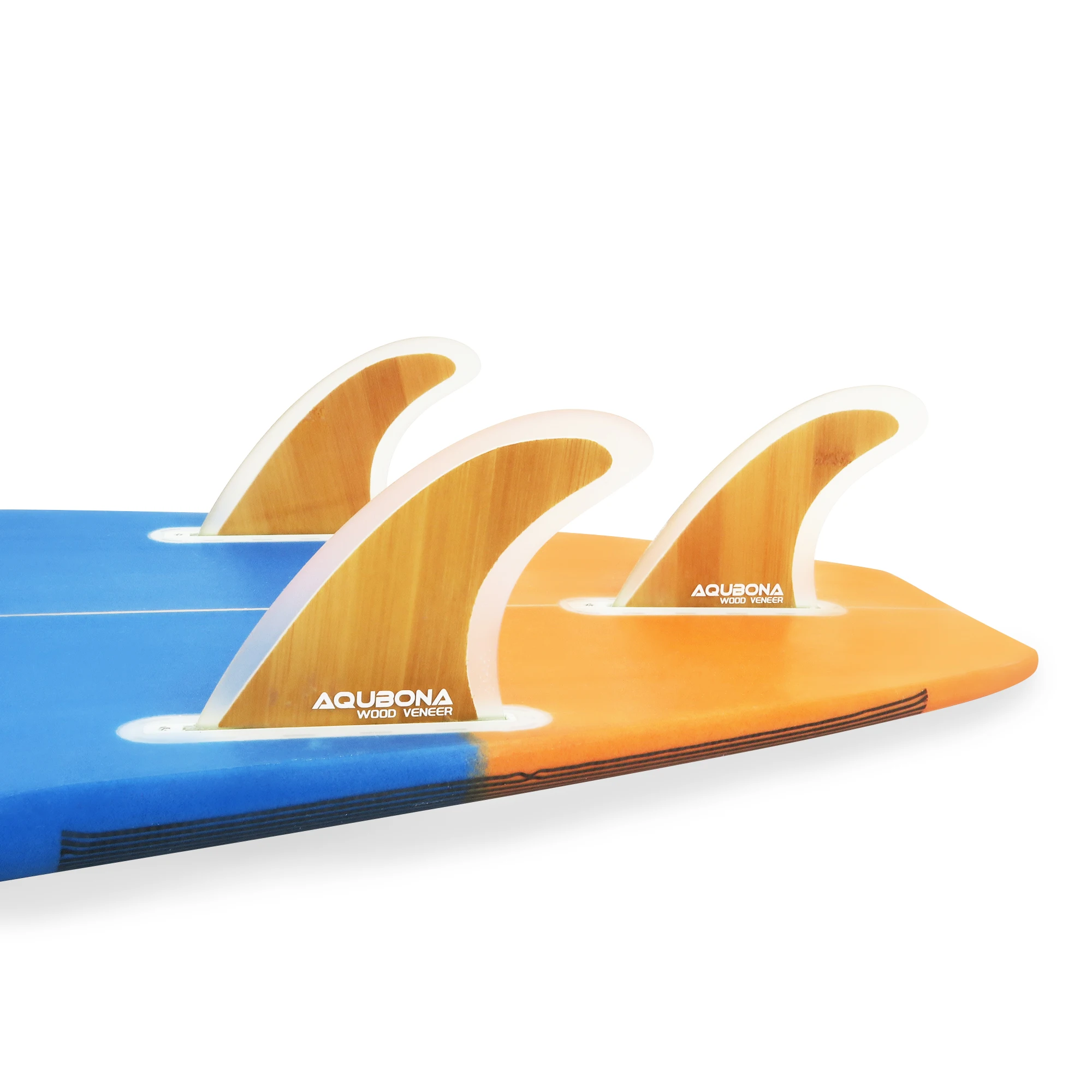 Surfboard Fins Single or Dual Tab II Thruster Set, 3 Fins, G5/M Size, Fiberglass Performance Core with Fin Key Screw