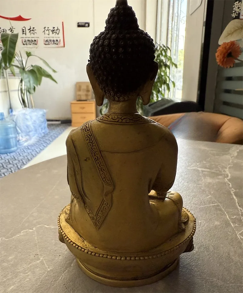 20cm Copper Statue Large Tibet Tibetan Brass Medicine Buddha Statue Decor Crafts