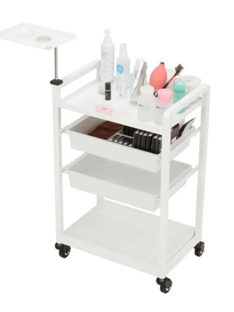 Nordic Drawing Room Beautify Salon Trolley Multifunction Bedroom Manicure Salon Trolley Carrito Auxiliar Beauty Furniture HYST