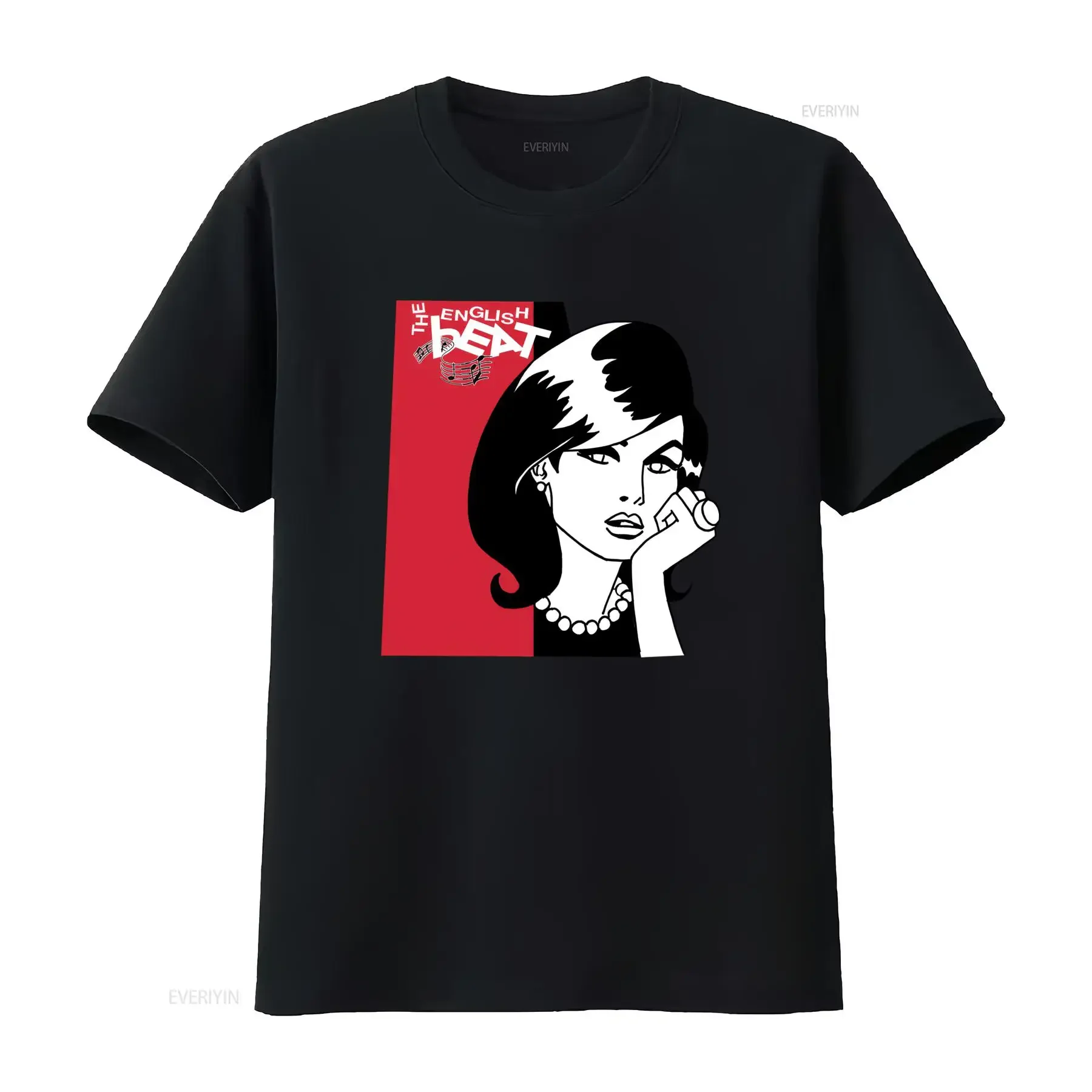Vintage Retro The English Beat Music Band Print Casual T Shirt vintage Washed Versatile Top For Everyday Wear Unisex Breathable