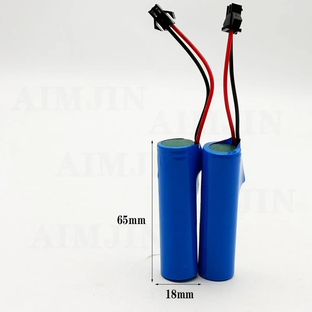 

3.7V lithium battery pack 18650 3500mAh fishing LED light Bluetooth speaker emergency DIY battery with plug SM-2P cable
