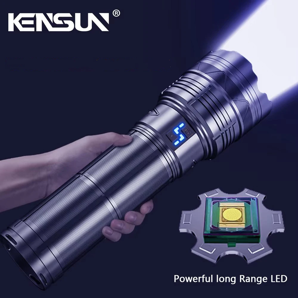 

Мощный светодиодный фонарь, суперяркий прожектор, фонарь с регулируемым фокусом, аварийный фонарь, уличный тактический фонарь, индикатор заряда батареи