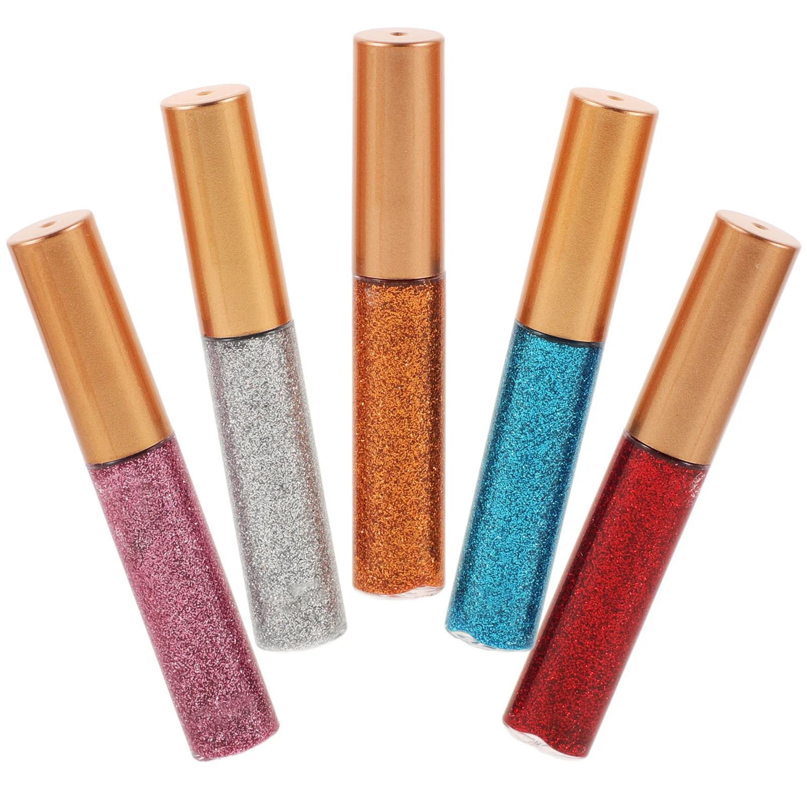 

5Pcs Shimmering Liquid Eyeshadow Glitter Highlight Stick Metallic Eye Shadow Pen for Glamorous Party Festival Nightclub Eye