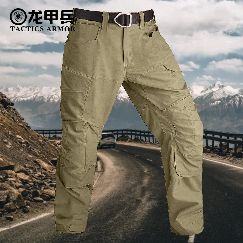 Men's Tactical Pants Combat Gargo Elastic Camping Hunting Pant Trekking Outdoor Trousers Waterproof Oversized Quick Dry Pants