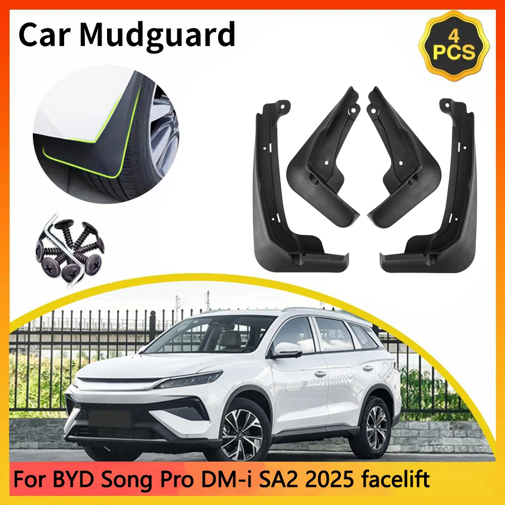 

For BYD Song Pro DM-i SA2 2025 facelift plug-in Car Mudguards Mudflap Mudguard Splash Guards Mud Flaps Fender Accessories Auto