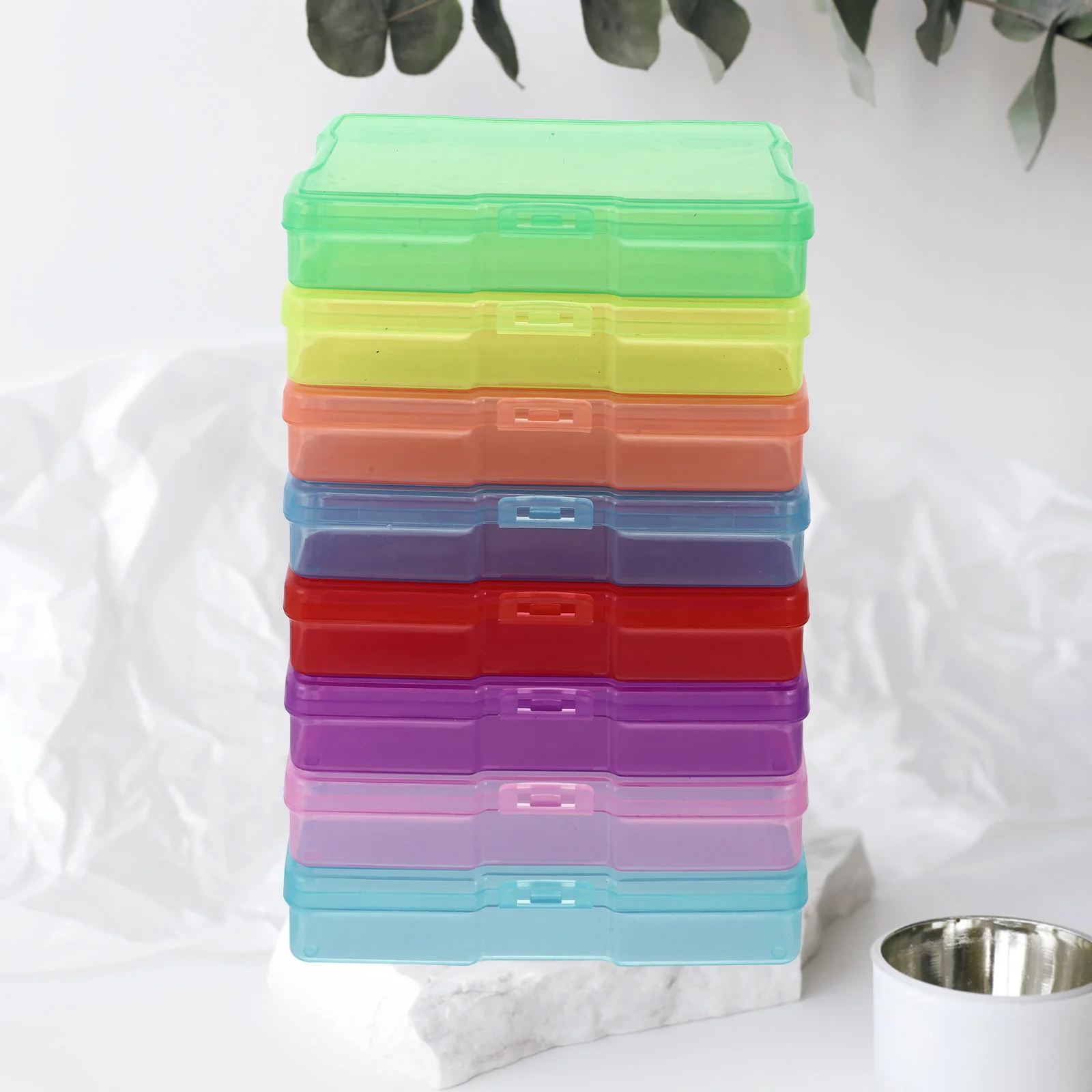 8 stücke Gruß Lagerung Organizer Box für Urlaub Geburtstag Erhalten Gut Karten Fotos Handwerk Scrapbooking Papier Aufkleber und