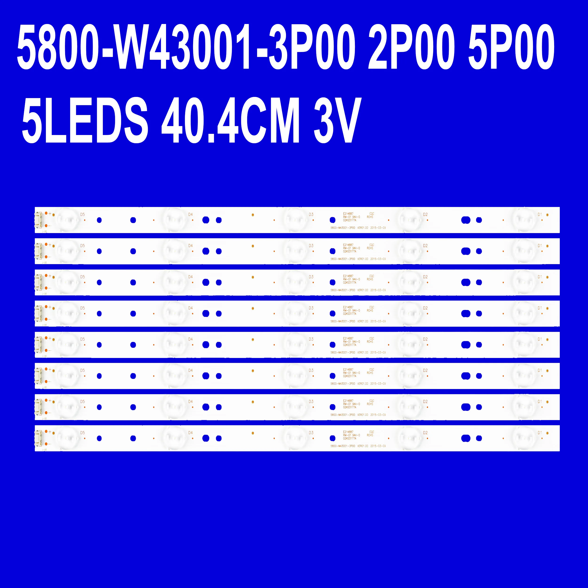 

Светодиодная лента для 5800-W43001-3P00 5800-W43001-5P00 TQL43F4PR001 43E3500 43E6000 RDL430WY RDL430FY PH43E30DSGW PH43E30 43E3000