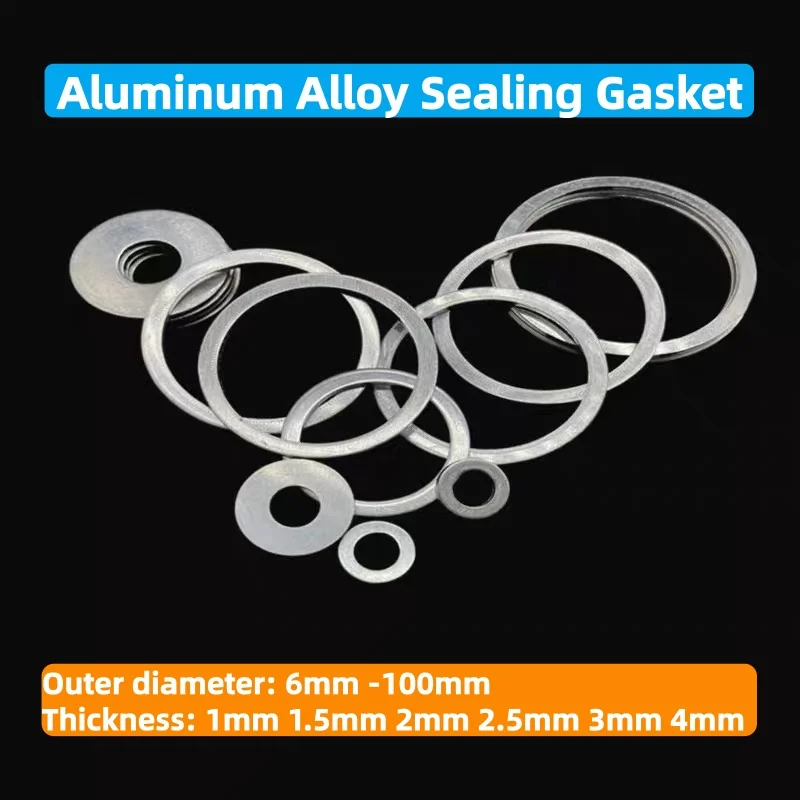 Ultra‑Thin Aluminum Alloy Metal Sealing Gasket Shim M3‑M20 To M94 Flat Sealing Washer For Mechanical Sealing Fastener