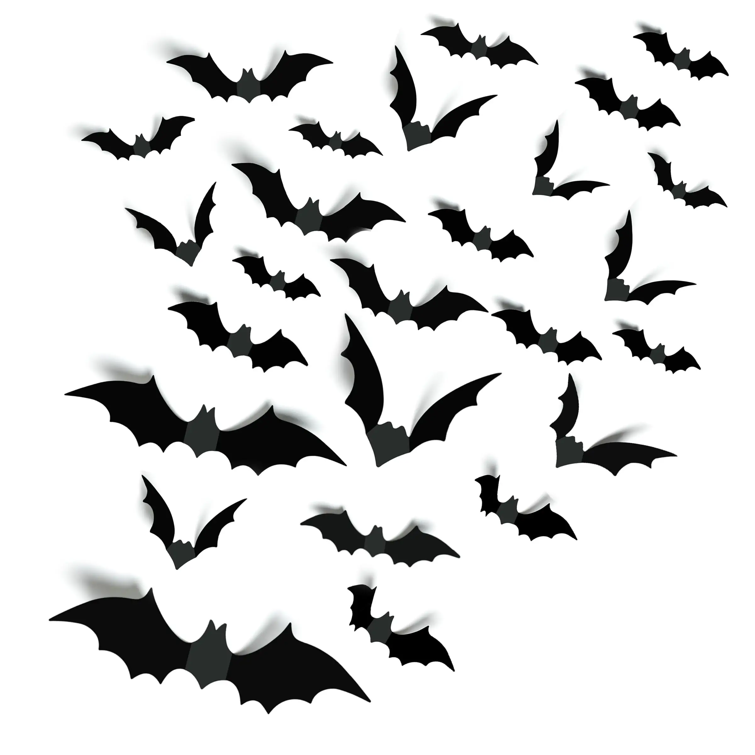 Halloween Party Supplies Hallween Decorations Bats Wall Decor Realistic PVC 3D Black Scary Bat Sticker for Home Decor Decoration