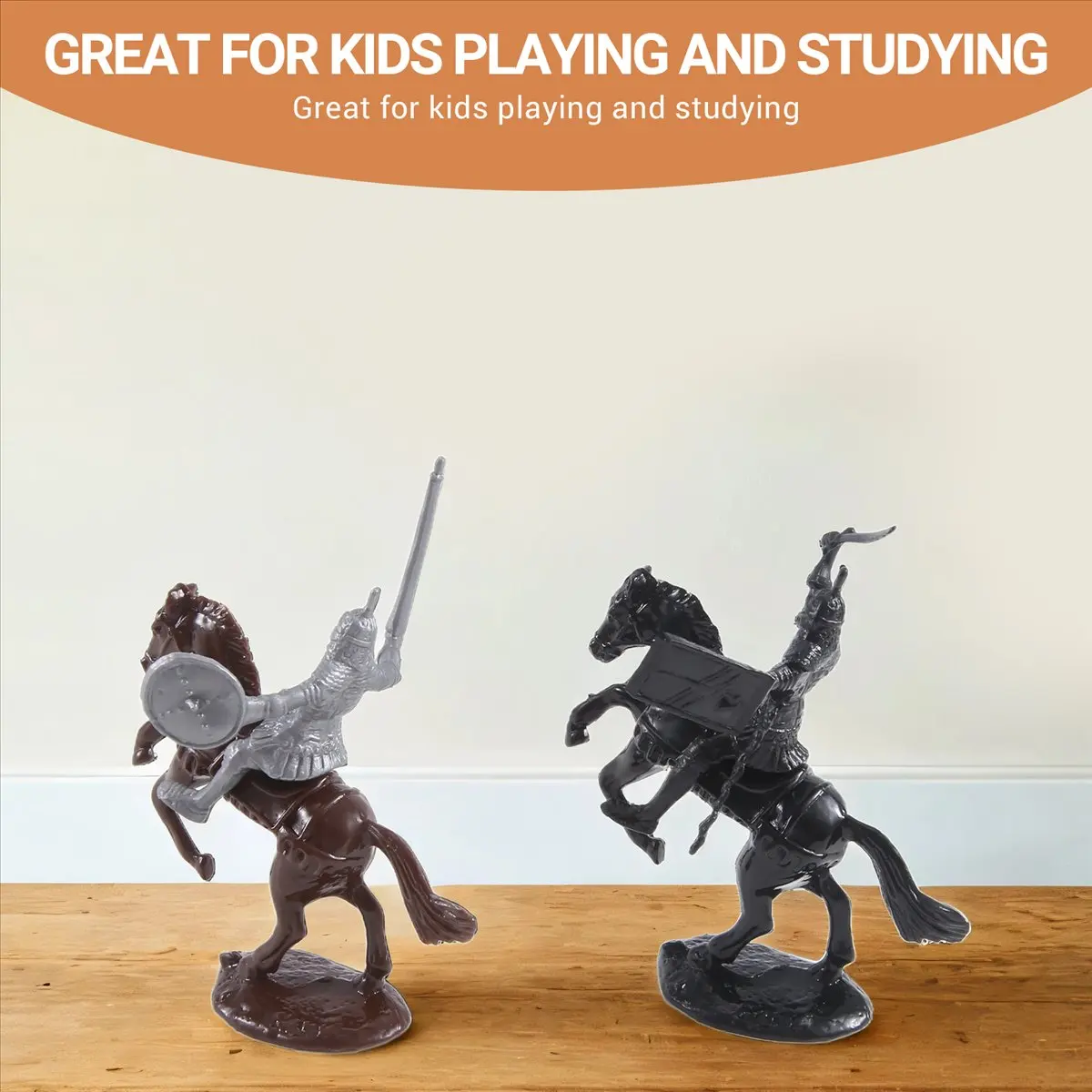 T34C 52 Pcs/Bag Medieval Cavalry War Horse Model Roman Ancient Medieval Warrior Model Toys