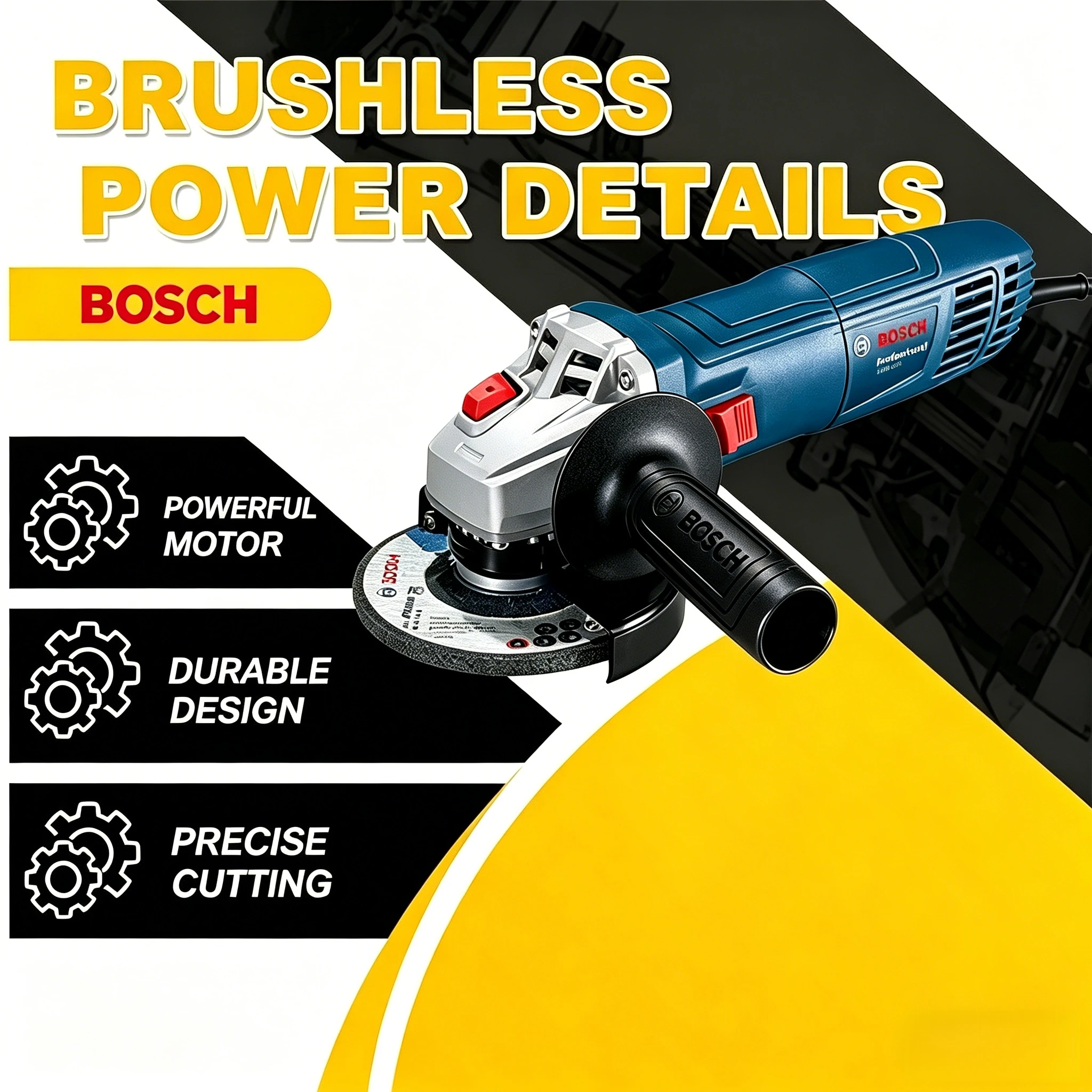 

BOSCH GWS 800 Angle Grinder | 800W 12000RPM | 100mm Disc | for Metal/Stone Cutting & Grinding