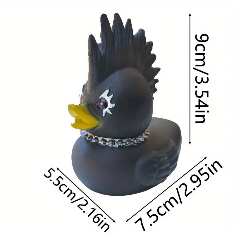 1PCS Duckieville Duck Satan Duck Punk Duck Death Rock Duck Resin Crafts Suitable for Halloween Party Decorations, Room Desktop D