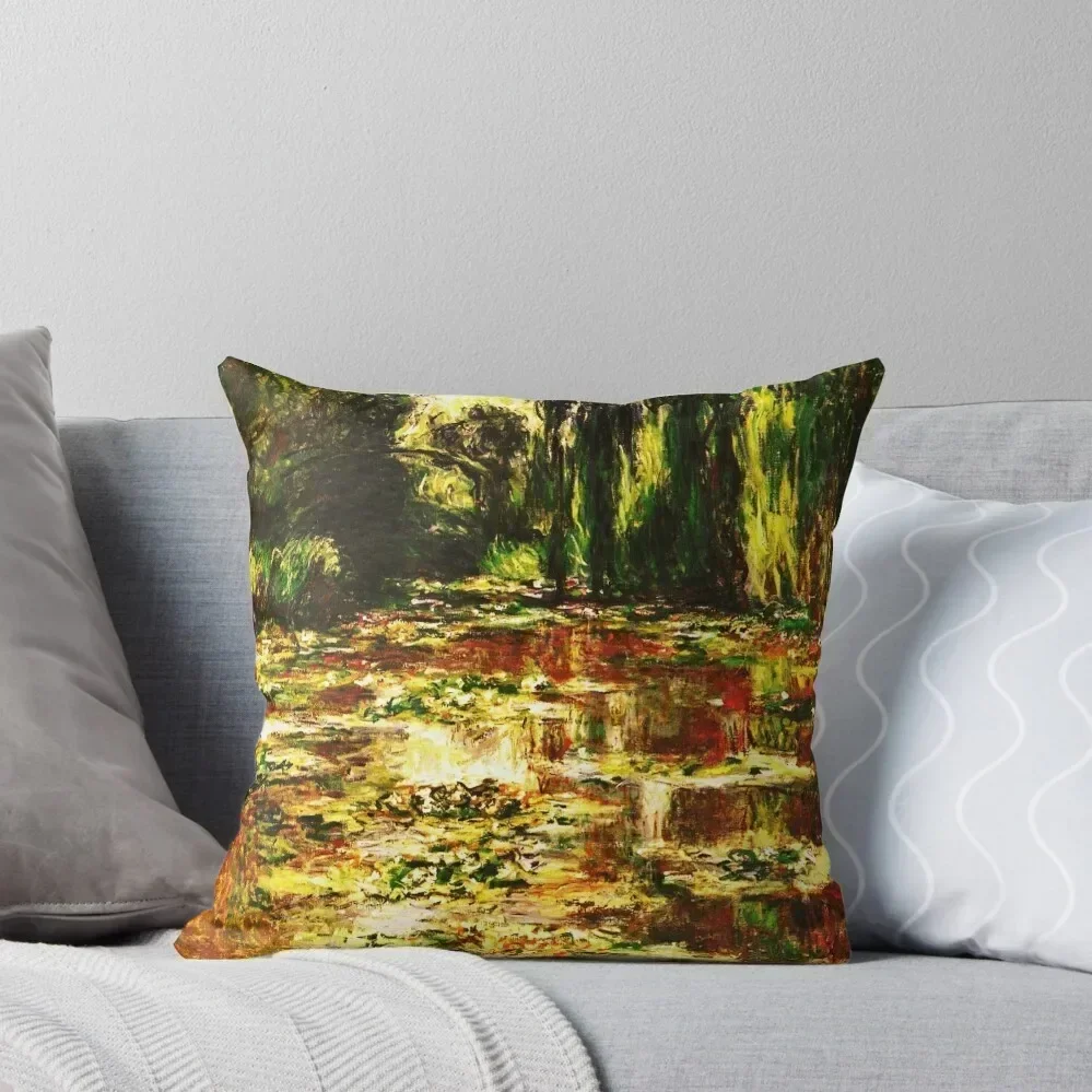 Claude Monet Japanese water lily pond art Throw Pillow Decorative Cushions christmas decorations 2025 pillow