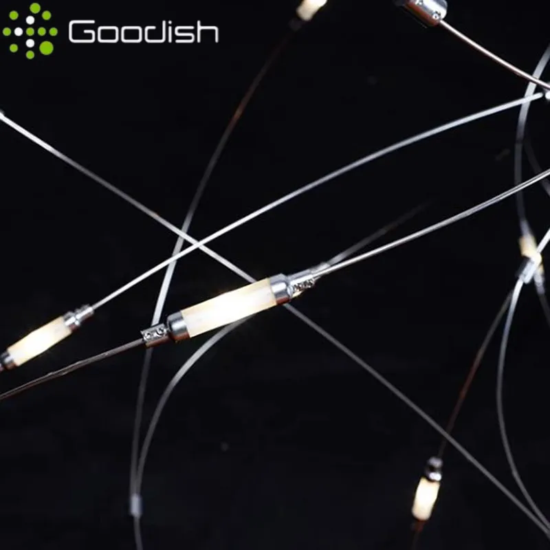 الشمال تصميم الحد الأدنى الفن مصباح الحديثة Quasar Led اليراع قلادة ضوء للفندق مطعم المعيشة ديكور المنزل الثريا