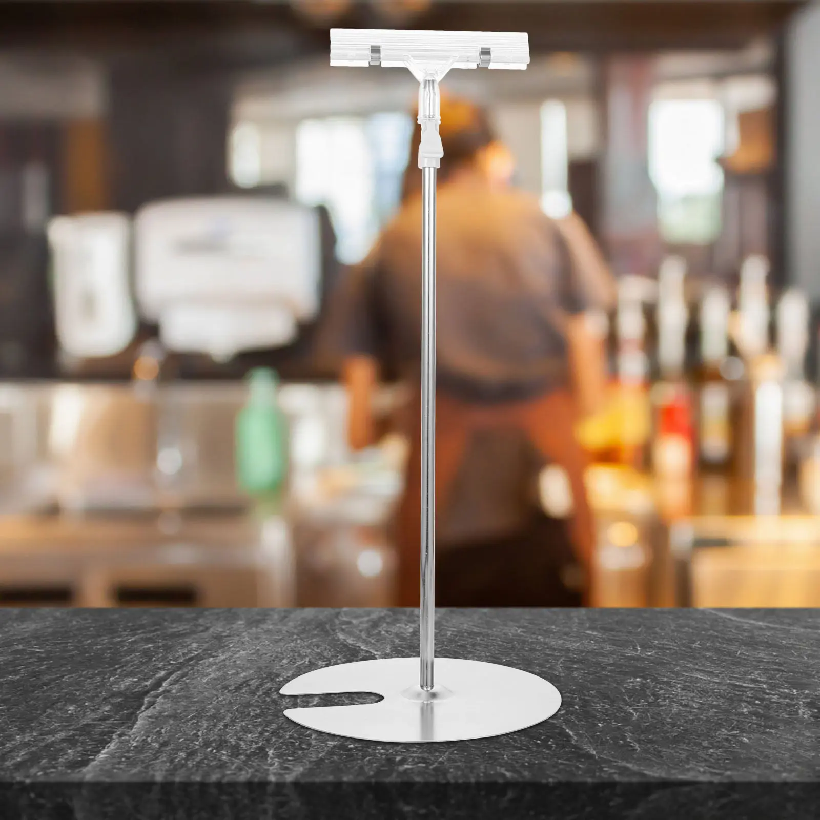 L-Shaped Poster Stand Robust Poster Holder Floor Standing Metal Sign Holder for Cafes Shops Corporate Events