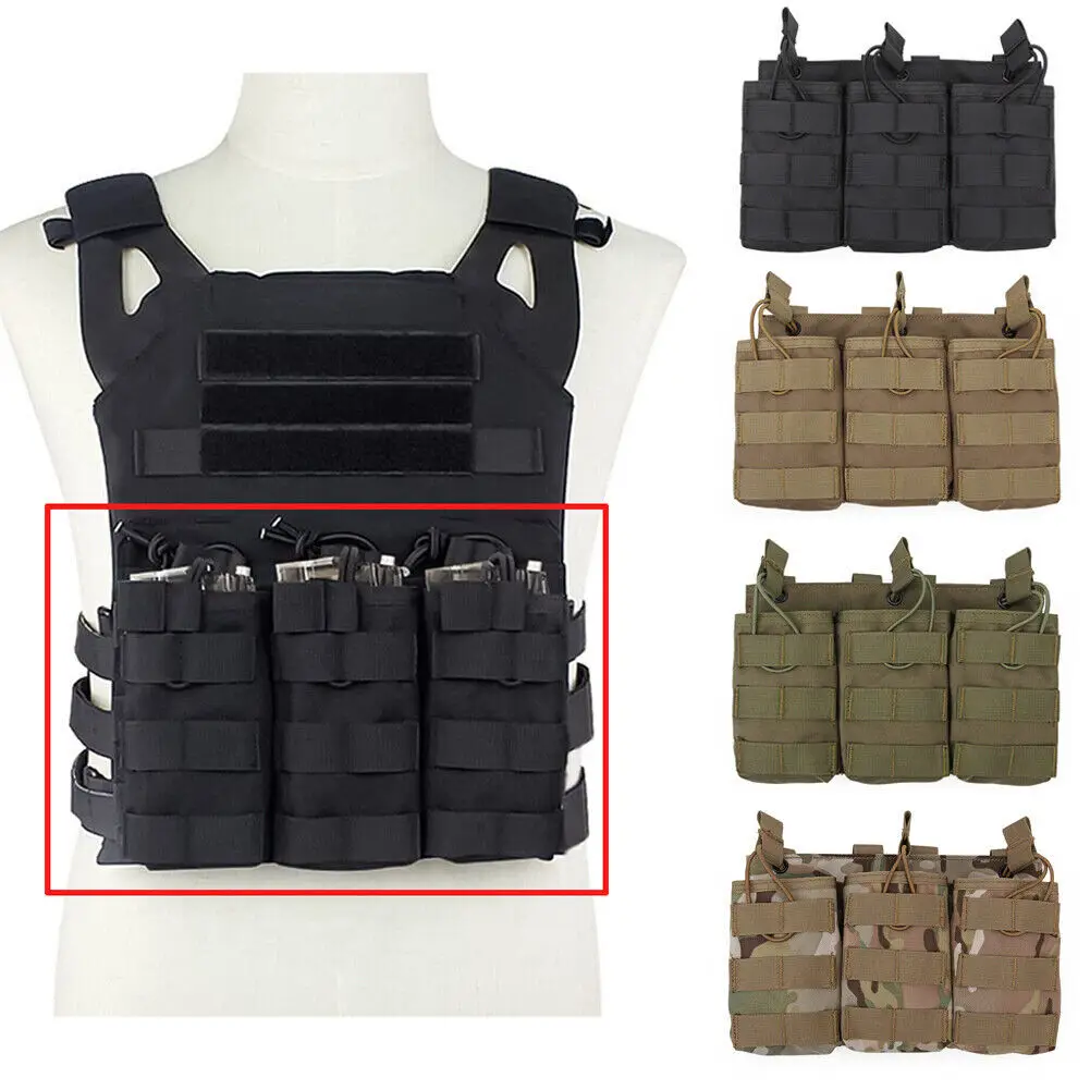 التكتيكية مول مفتوحة الأعلى الثلاثي مجلة الحقيبة في الهواء الطلق الصيد بندقية الذخيرة حقيبة القتالية مسدس بندقية ماج حامل سترة الذخيرة الحقيبة