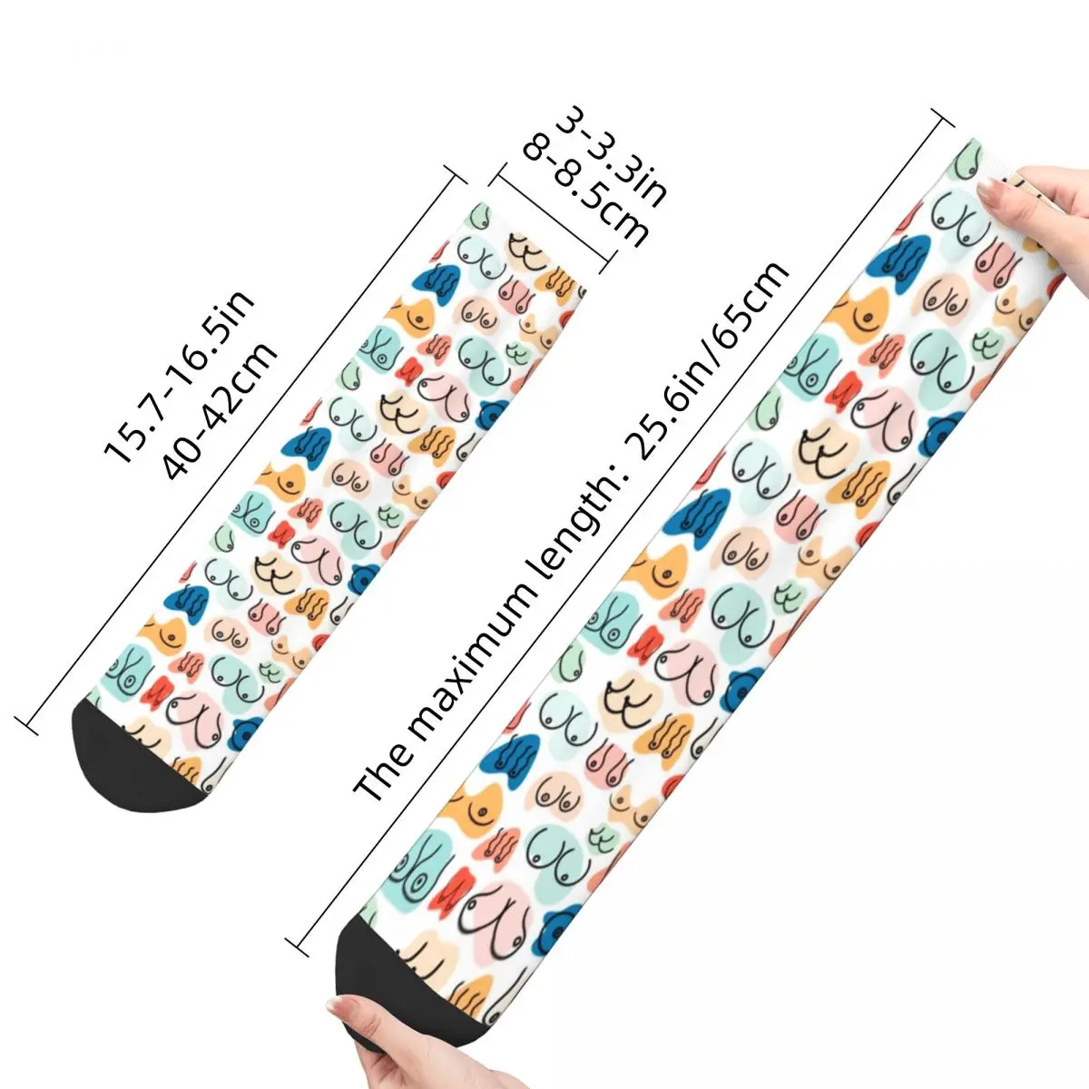 Neue männliche Männer Socken Hip Hop Brüste Cartoon Socke Polyester Grafik Frauen Socken Frühling Sommer Herbst Winter