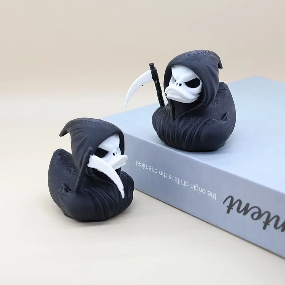3D Printed Halloween Duck Anime Figure Handicraft PLA Spooky Halloween Duck Figurine Ornament Funny Doll