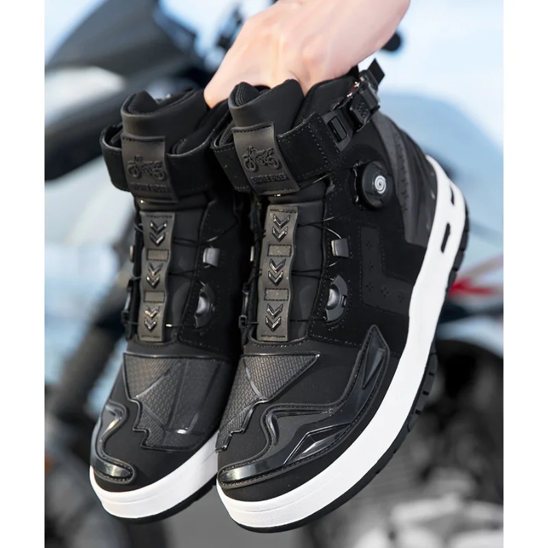Anti-Slip Motorcycle Shoes Lightweight Breathable Motorbike Shoes Urban Biker Sneakers Casual Riding Shoes for Men Women