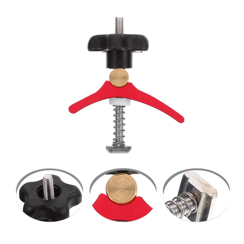 1/2Pc Quick Acting T-Track Hold Down Clamp Woodworking Clamps Jig with T Silder Aluminum Alloy for Routers Drill Presses CNC