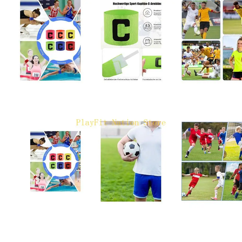 

242F Adults Breathable Football Soccer Armband Adjustable Elastic Sports Game Player