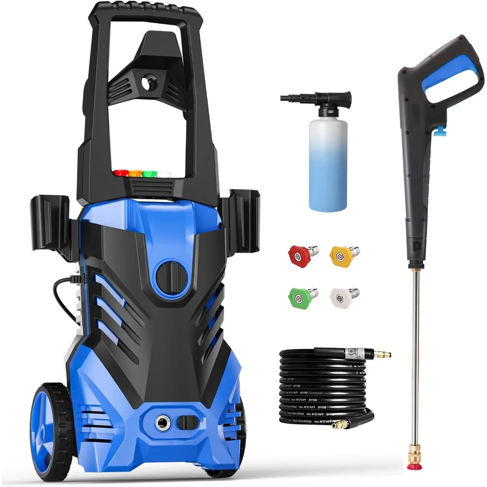 

Electric Pressure Washer - 4000PSI Max 3.2 GPM Power Washer with Smart Control and 3 Levels of Adjustment, 4 Nozzles