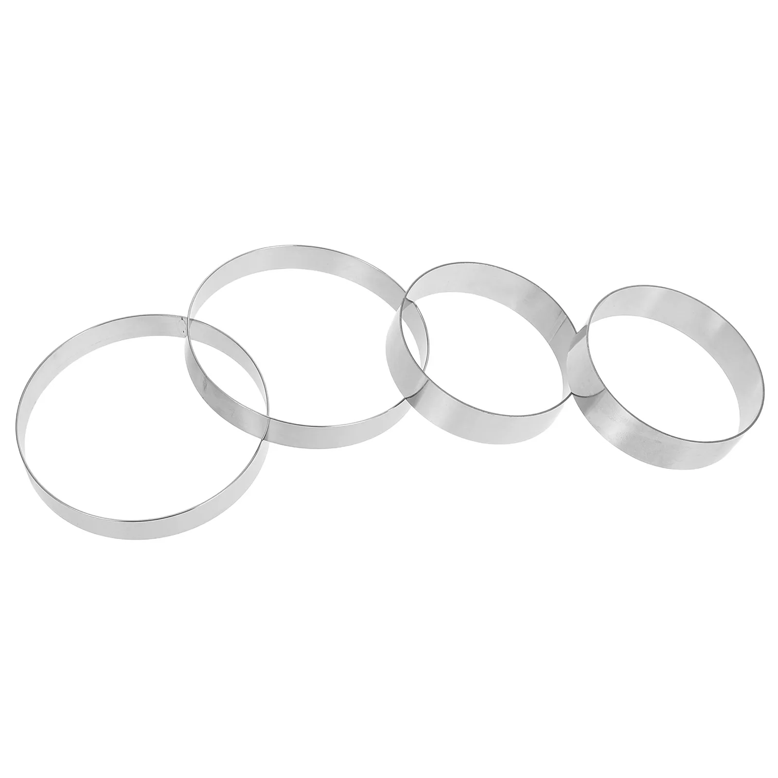 

2Pcs Cake Tool Cake Rings For Baking 10X15cm 8X2cm Small Stainless Dough Steel Circle Collar Round Pastry Tools
