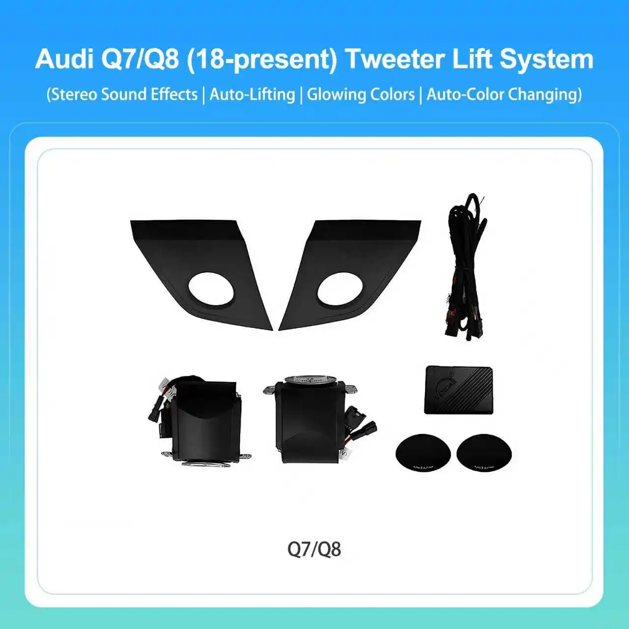 32 kleuren Voor Audi A4 A5 A6 A7 Q5 Q7 Q8 LED Lifting Tweeter Speaker Auto Instrument Elektrische Treble hoorn Decoratie Deel - afbeelding 2