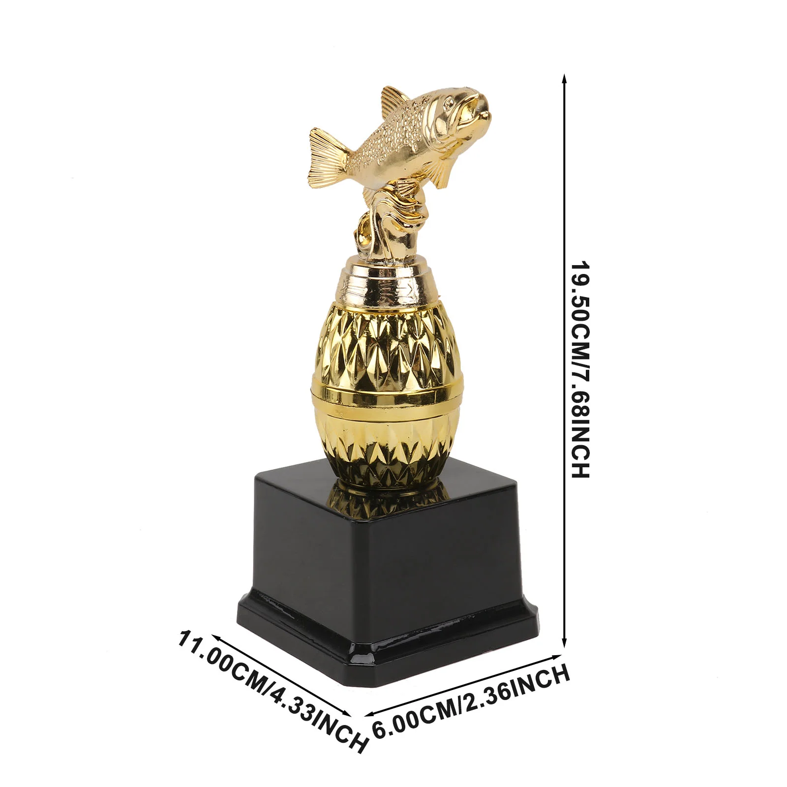 Trophée de fête pour enfants, prix créatif, trophée de récompense de poisson en plastique, compétitions sportives, poisson C