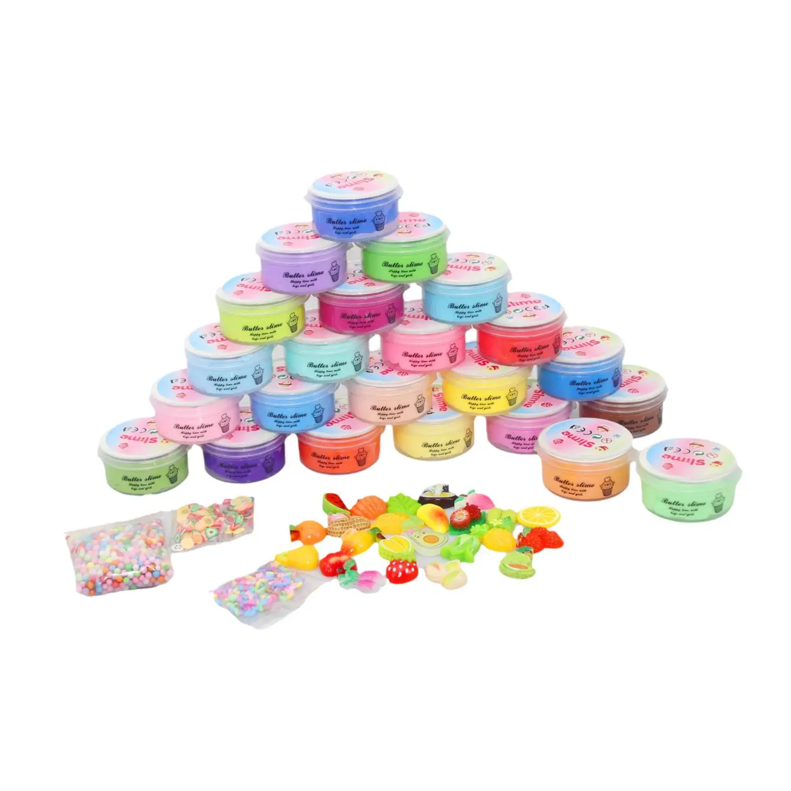 24 Pieces Butter Slime Kits Slime Clay Creative Art Crafts Ice Cream Slime Making Kits for Children Prize Kids Birthday Gift