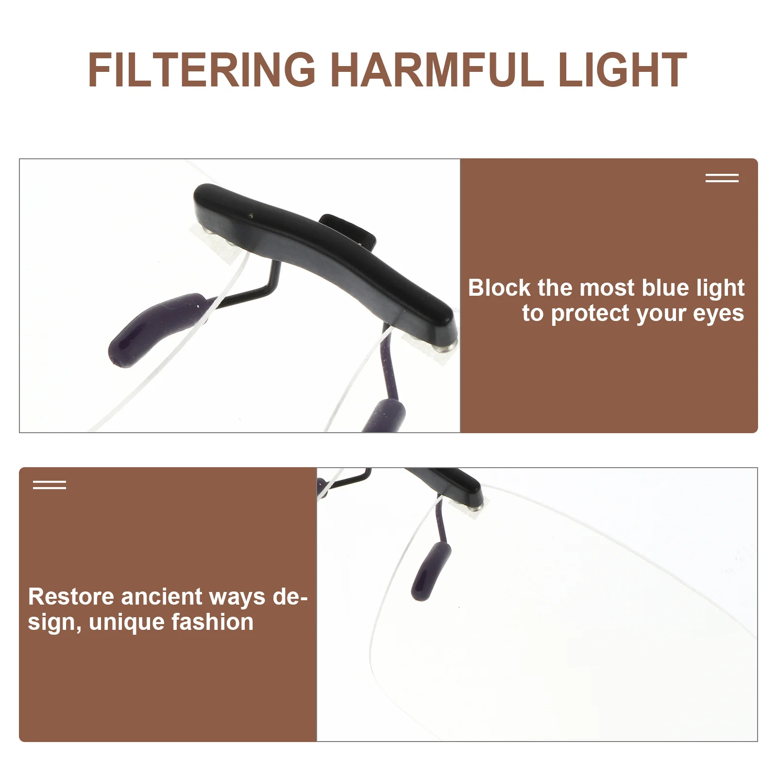 1 قطعة مكافحة الضوء الأزرق كليب على نظارات للجنسين العين حامي الأشعة فوق البنفسجية حجب سيليكون السلس جولة سهلة كليب كل مباراة نمط