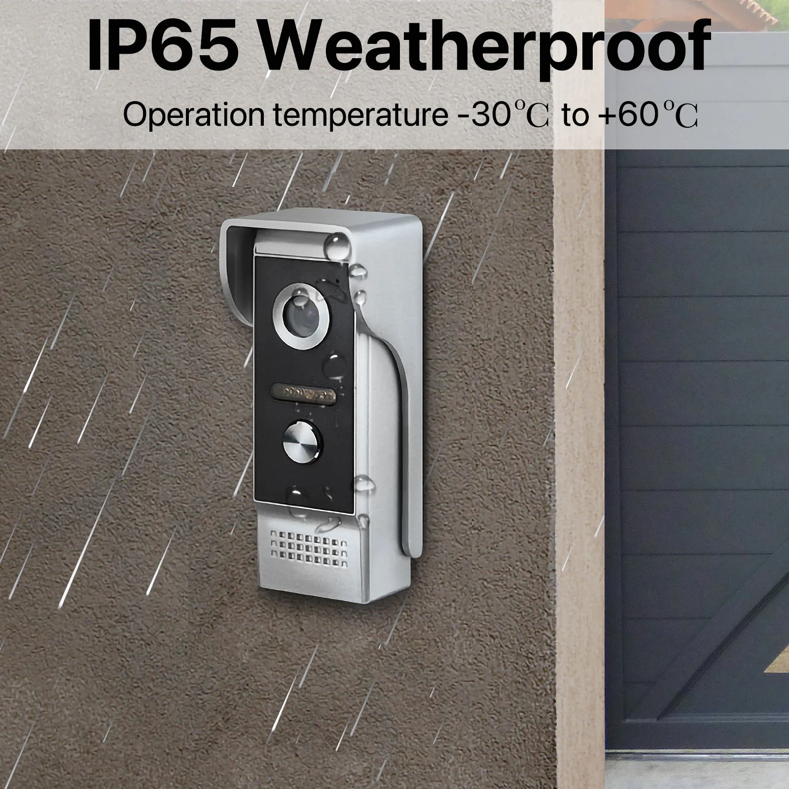 Wireless WiFi Video Doorbell Intercom System, 1080P Doorbell Camera with Touch Monitor, Video Recording, Tuya APP Unlock