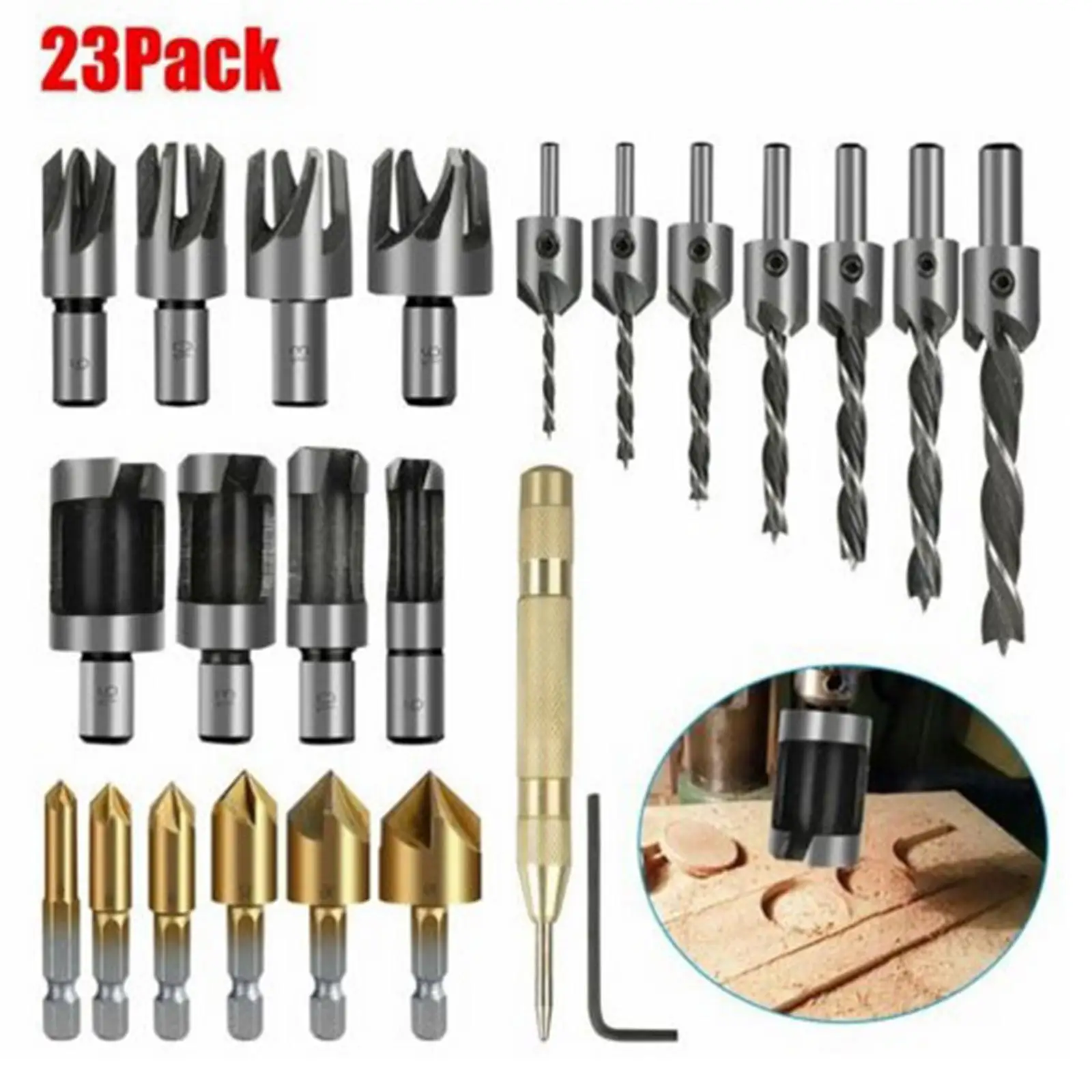 

23x Woodworking Chamfer Tool Durable Practical for DIY Woodworking Carving