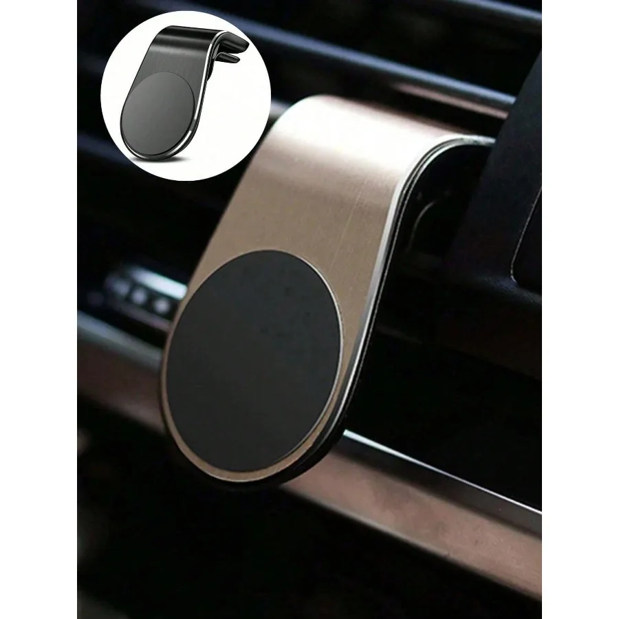 

1pc Magnetic L-Shaped Car Vent Phone Holder, Horizontal & Vertical Universal Compatible With IPhone, Android Phone
