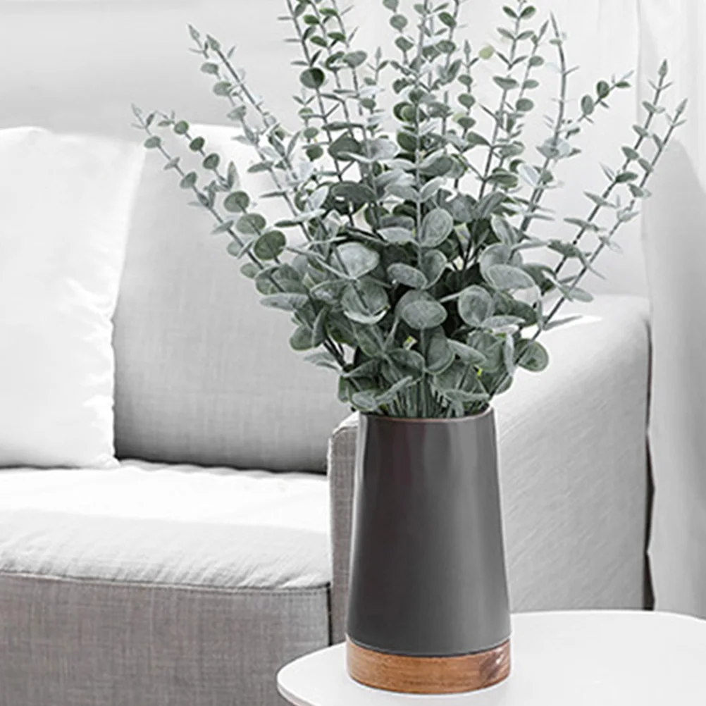 

48Pcs Simulation Eucalyptus Leaves Stems Fake Plants Reusable Wedding Party Decoration Floral Arrangement Home Garden