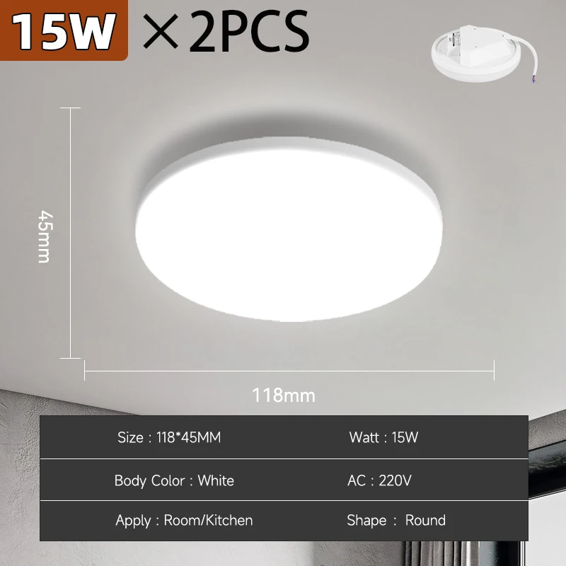 CANMEIJIA LED Deckenleuchten Moderne Deckenleuchte 18/30/40/72W Led 220V Deckenleuchten Runde Wohnzimmer Schlafzimmer Innen Küche Beleuchtung Lampe 4