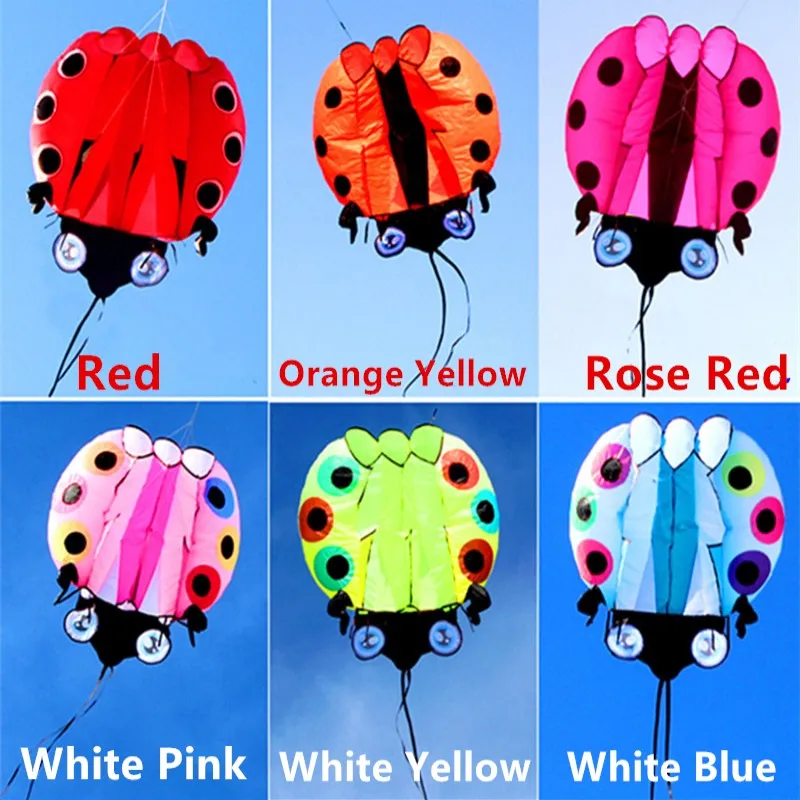 free shipping large ladybug 3D soft kite outdoor flying toy for adults paraglider professional kite drachen steigen windsock fun