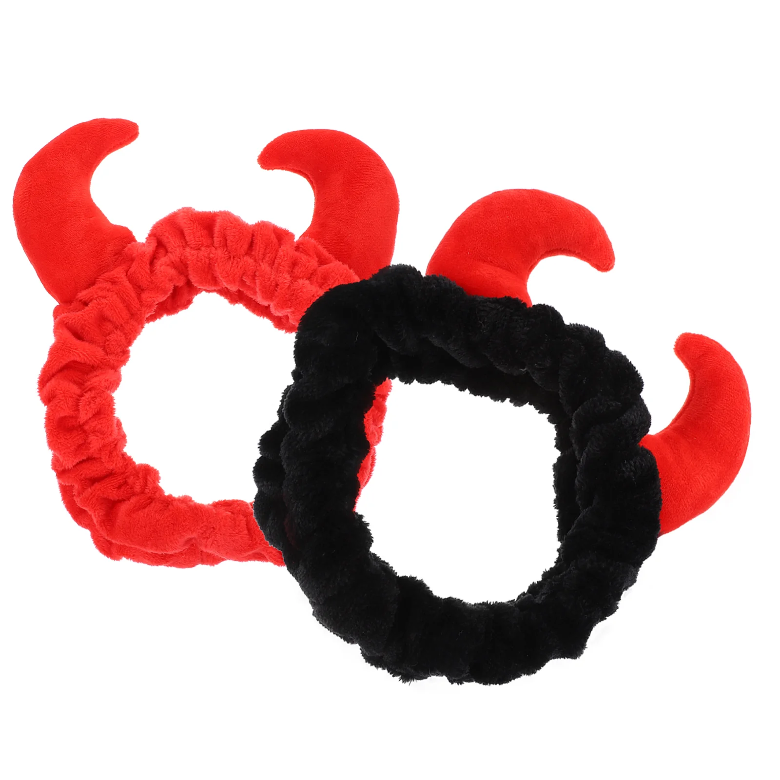 2 Pcs Red Headband Face Wash Hair Tie Reusable Women Beauty Tool Girls Accessories