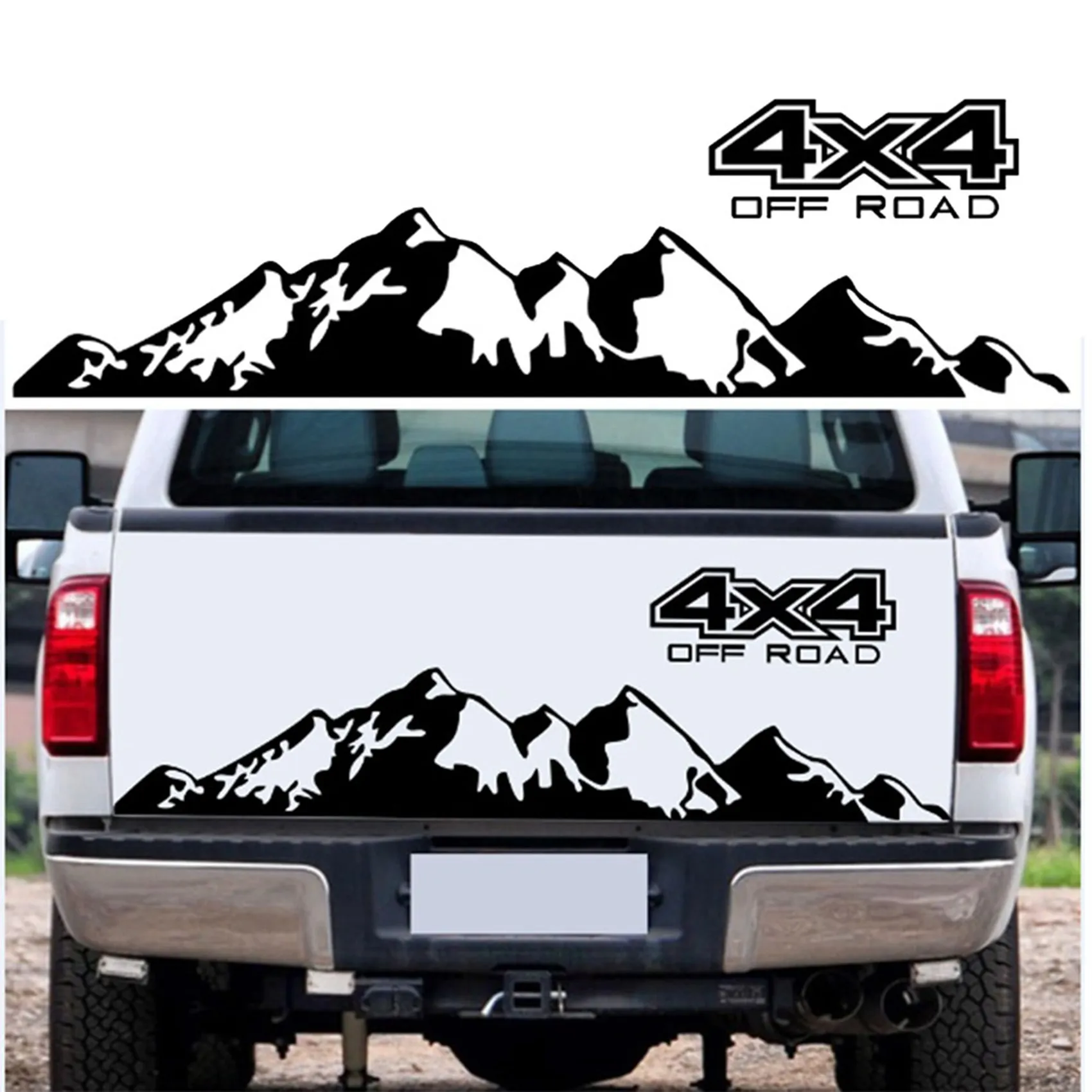 2X Stiker Mobil 4X4 Stiker Grafis Off-Road untuk Ford Ranger Raptor Pickup Isuzu Dma Nissan NAVARA Toyota Hilux Aksesori