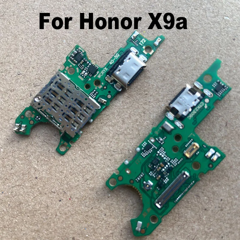 For Huawei Honor X9a USB Charging Dock Port Mic Microphone Fast Connector Board Flex Cable Parts Replacement