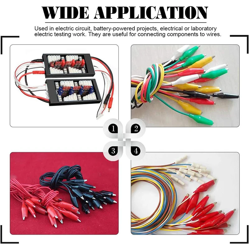 20pcs 5 Colors Alligator Clips 28mm 35mm 45mm Crocodile Electrical Test Clamps Jumper Helper with Protective Insulation Cover