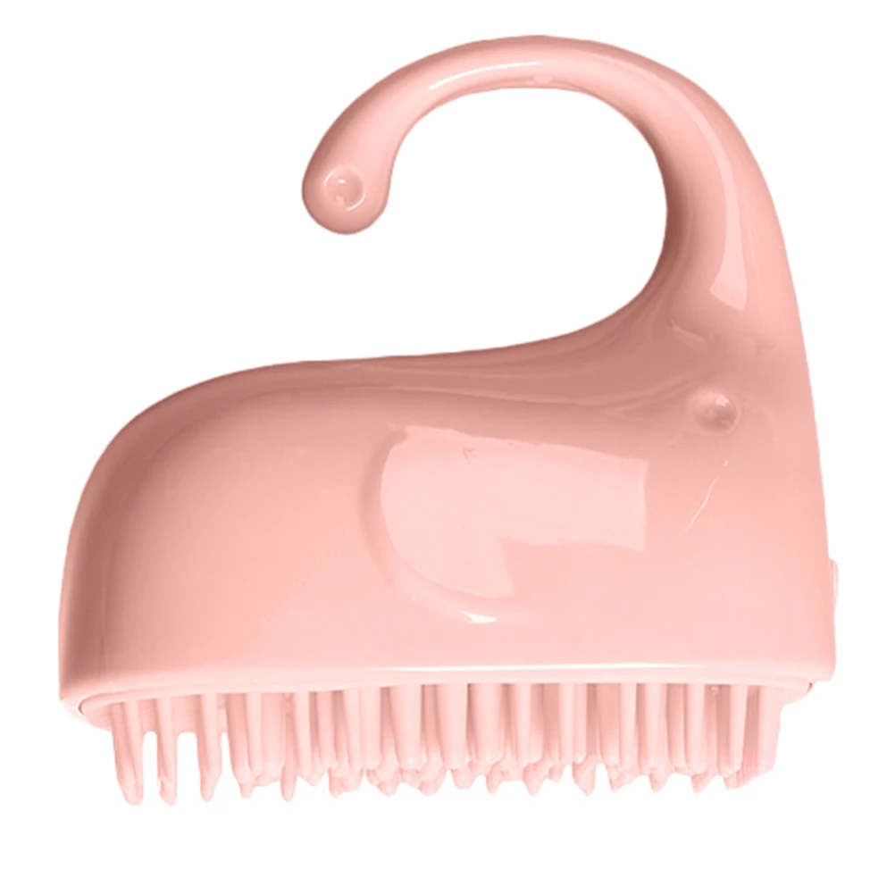 

Shampoo Brush Hair Cleaning Soft Silicone Baby Washing Hair Brush Infant Head Massager Pink H Newborn Portable