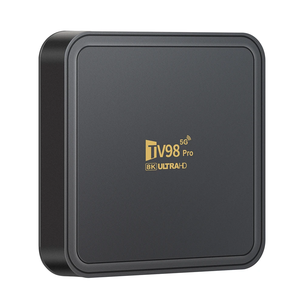 Boîtier Smart TV TV98 PRO RL H313, Android 14.0, 8K, Façade, Core 2.4G, 5G, Touriste, WiFi, Télécommande Vocale BT, Lecteur MultiXXL, Décodeur