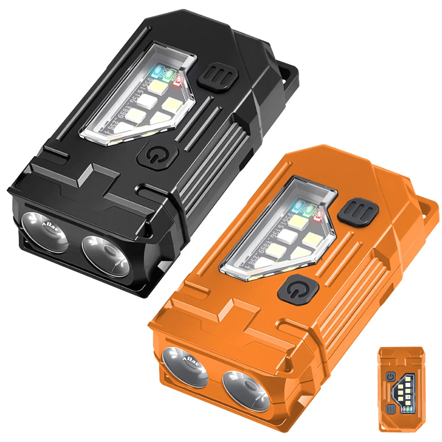 

Dual LED Mini Flashlight, 8 Modes(White + Red/Blue Strobe)Rechargeable Magnetic Torch Light With Pen Clip,ABS Body,For Outdoor