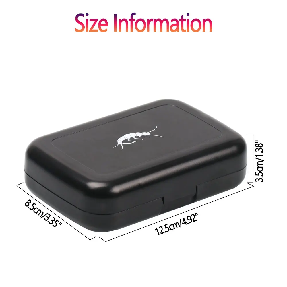 Bimoo 1 Stück Mehrzweck-Fliegenbox für Mücken, Nymphen, Trocken- und Nassfliegen, Forellen-Angelhaken, Köder-Aufbewahrungsbox, Angelzubehör – Detail 4