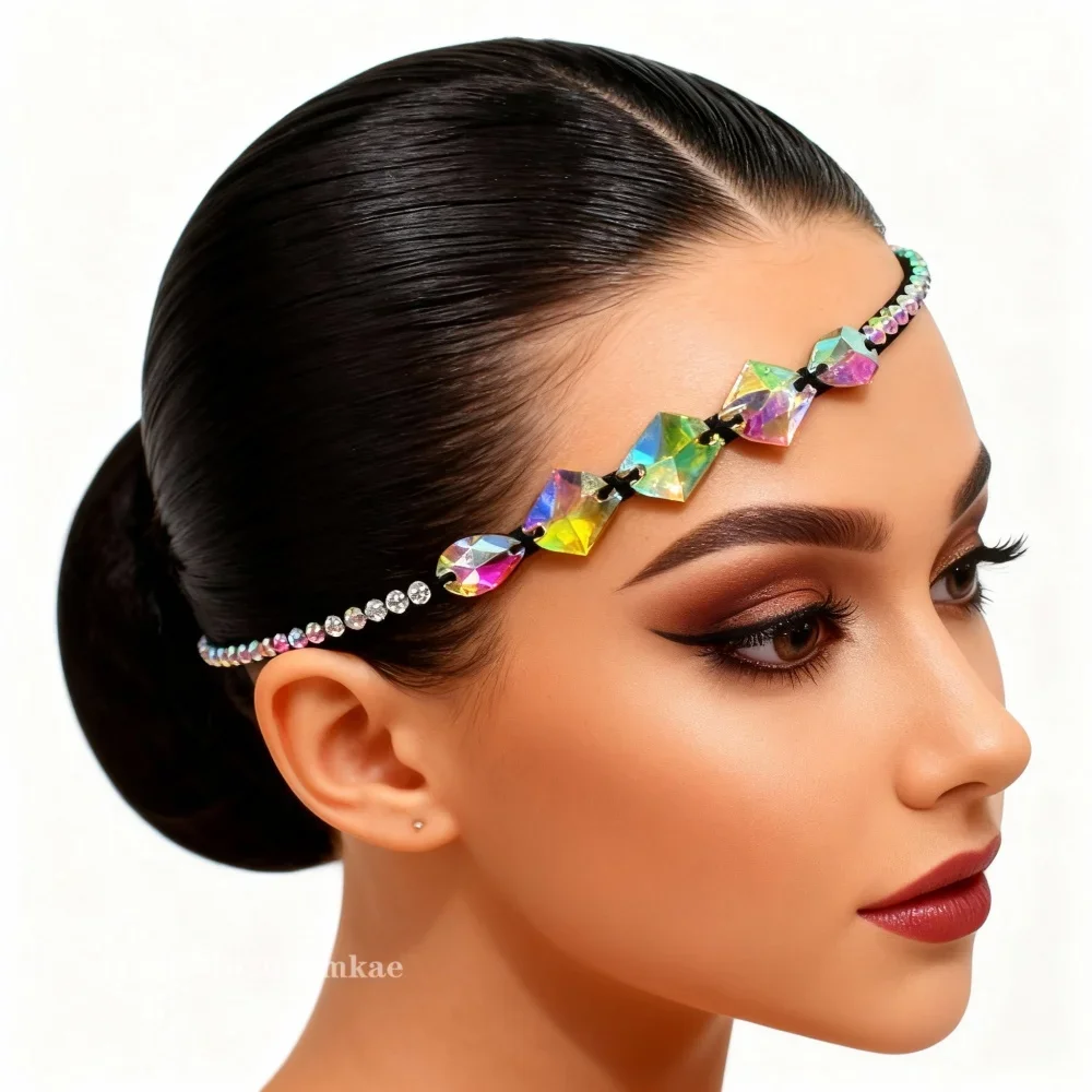Bauchschmuck, lateinamerikanische Tanzaccessoires, AB-Steine, Kopfschmuck, modernes Tanzen, Gesellschaftstänze, Auftrittsaccessoires, Blumen-Haarspange – Detail 16