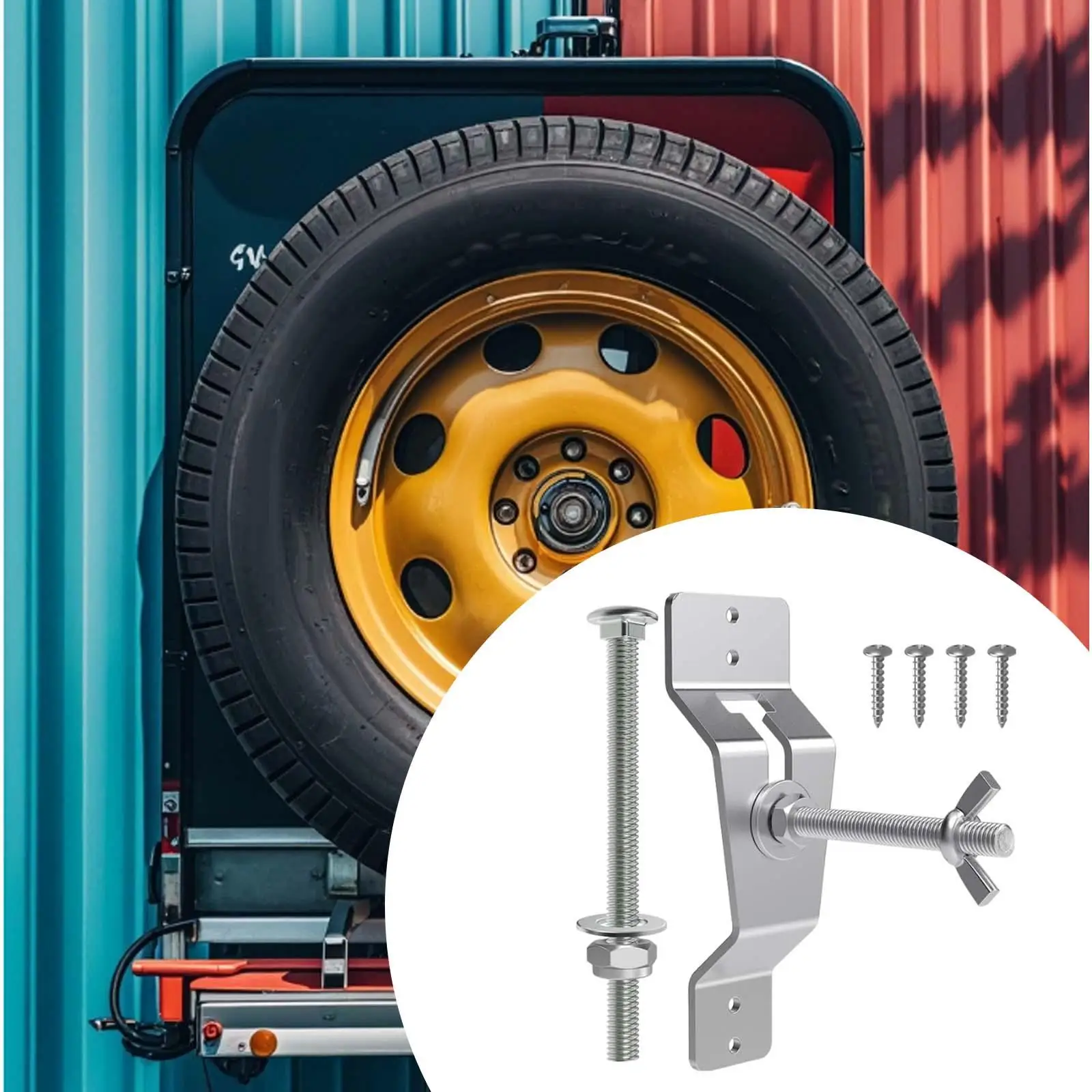 Generic Wall Mount Spare Tire Carrier, for Trailer, Replace Sturdy for Van